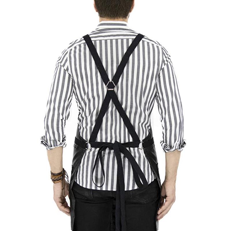 Унисекс рабочий фартук с перекрещенной спиной для деревообработки, электриков, кафе и флористов с логотипом на заказ