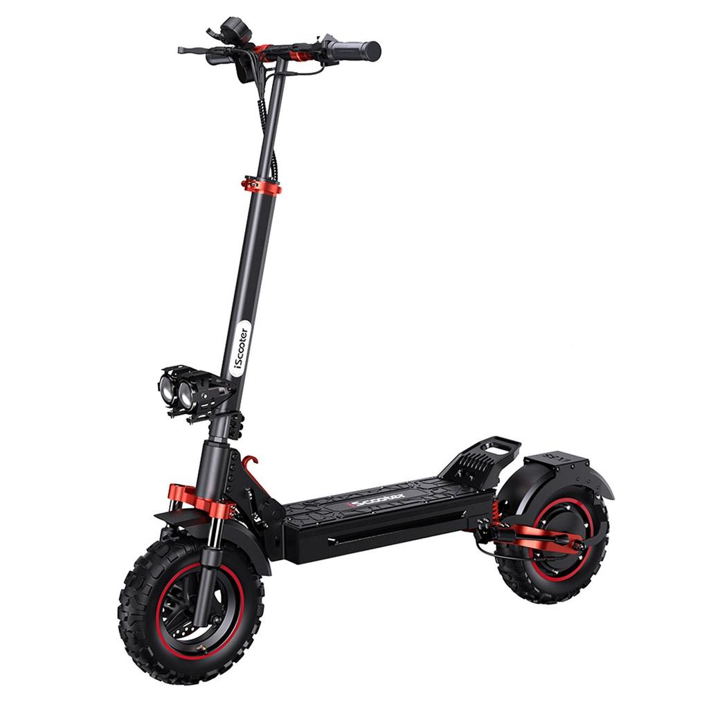 iScooter IX7Pro Внедорожный электросамокат для взрослых 2000 Вт, 48 В 17,5 Ач, Полная подвеска, Управление через приложение, 10" Внедорожный электросамокат с подсветкой