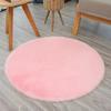Round Children 'S Carpet Furry Girl Room Non -Slip Floor Mats White Artificial Rabbit Fur Living Room Bedroom Home Decoration Rugs 