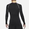 Nike Pro Dri-Fit Sport Casual Slim Fit Футболка с круглым вырезом и длинными рукавами Мужские топы Черный DD1991-011