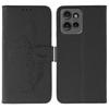 For Motorola Edge 50 5G Case Feather Imprint PU Leather Wallet Phone Cover