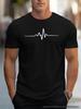 Men's Retro Letter Print Loose-Fit Cotton T-Shirt, Short-Sleeved, Summer 2024