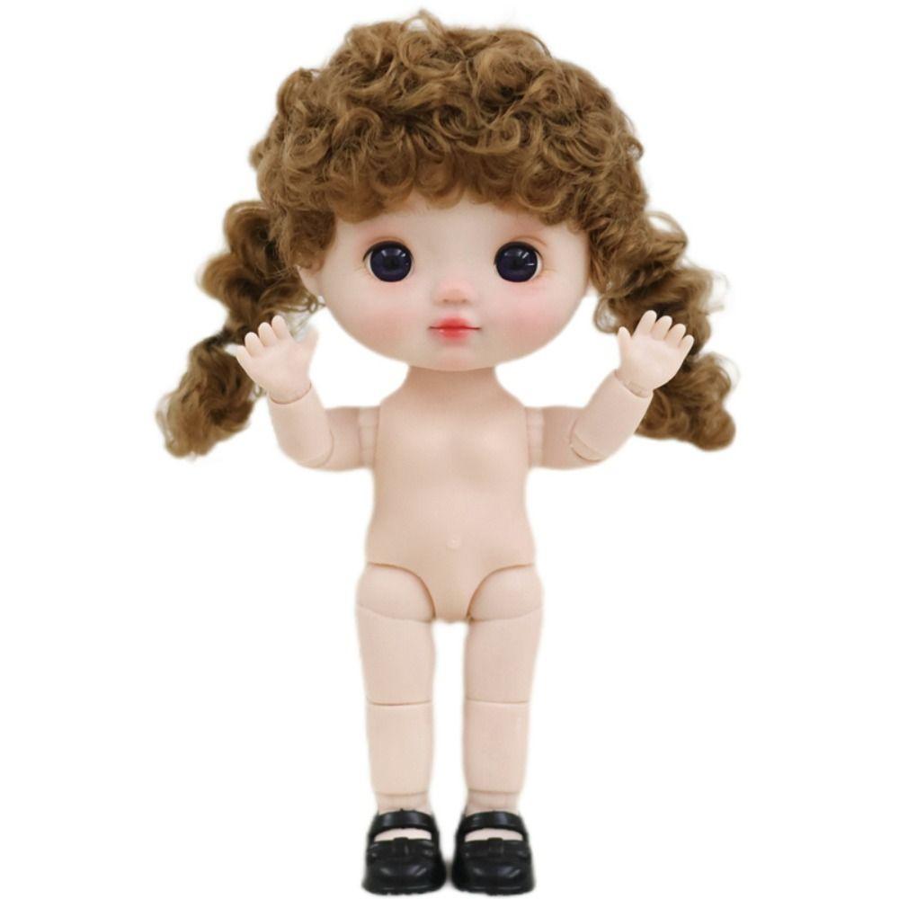 Kawaii 1/6 BJD подвижные шарнирные куклы тела игрушки большая голова куклы с волосами подарок