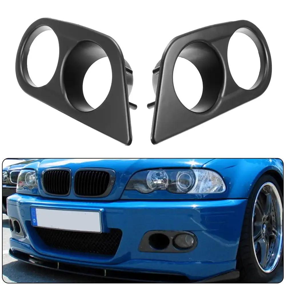 1 Pair Car Fog Light Cover Grill Frame CarbonFiber For BMW E46 M3 2001 2002 2003 2004 2005 2006 Surrounds Air Duct Fog Lamp Hood