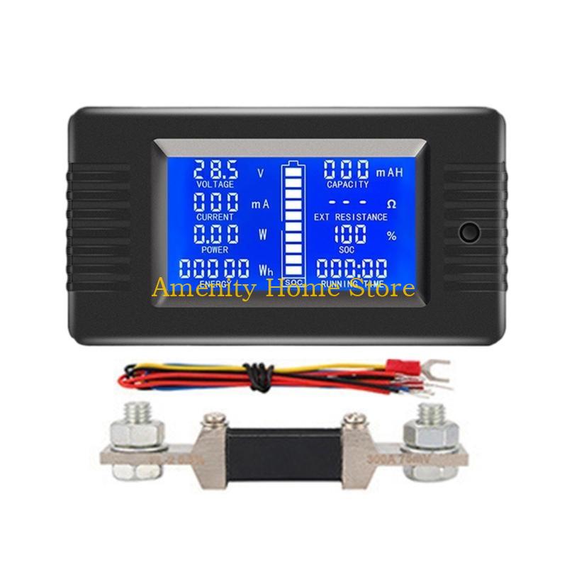 F26C Battery Capacity Indicator Coulomb Counter Gauge Electricity Current Car Power Voltmeter Voltage Electric Quantity Meter