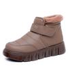 Женские легкие зимние утепленные ботинки на массивной подошве, комбинированные шерсть-мех, противоскользящие, с амортизацией, повседневные спортивные хлопковые ботинки