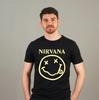 Футболка с логотипом NIRVANA, Гранж Ретро Винтаж Унисекс с принтом Мужская футболка
