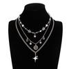 Fashion New Style Sexy Star Pendant Necklace with Rhinestones - Stylish Starburst Lockbone Chain for Fashion - conscious Girls and Women