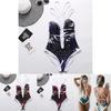Women Elegant Floral Print Deep V Neck Backless Bandage Bathing One Piece Swimsuit