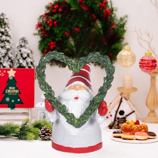 Рождественский гном, украшение из смолы, рождественский гном, эльф, статуэтка, домашний декор для стола, стоящая