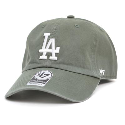 Мужская кепка 47 Brand CLEANUP LA Los Angeles Dodgers Мох/Белый Повседневная