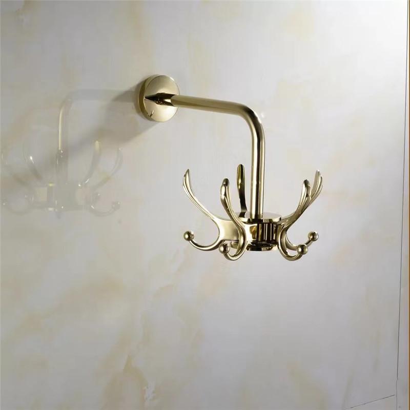 Tuqiu Bathroom Towel Hooks Wall Robe Hooks Black Kitchen Hanger Hook Gold Key Hat Bag Hanger Holder Clothes Hook 5 colors