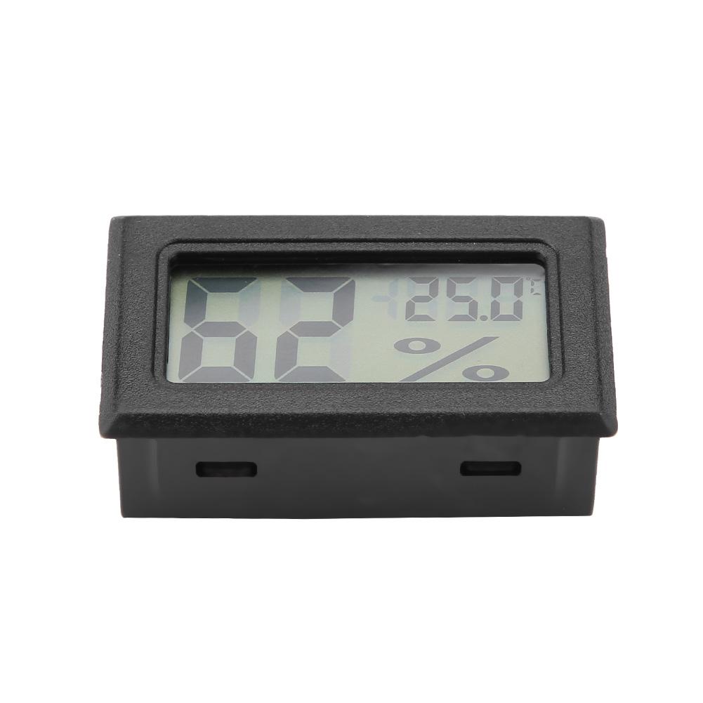 Embedded Digital Hygrometer Thermometer Humidity Temperature Monitor with Built in Probe Black