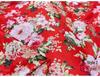 Floral Satin Print Cheongsam Pajamas with Ribbon Headdress and Lantern Kimono Quilt Fabric