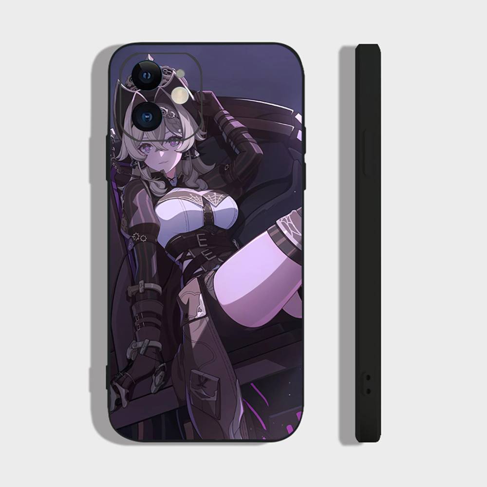 Vill-V Анимированный Игровой H-Honkai Impact 3rd Чехол для Телефона Для IPhone 17 Air 16 15 14 13 Pro Max 11 12 Черный Силиконовый Чехол