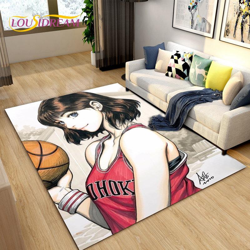 Slam Dunk Япония Аниме Мультфильм Коврик, Коврик для гостиной Спальня Диван Коврик Украшение, Дети играют Нескользящий напольный коврик