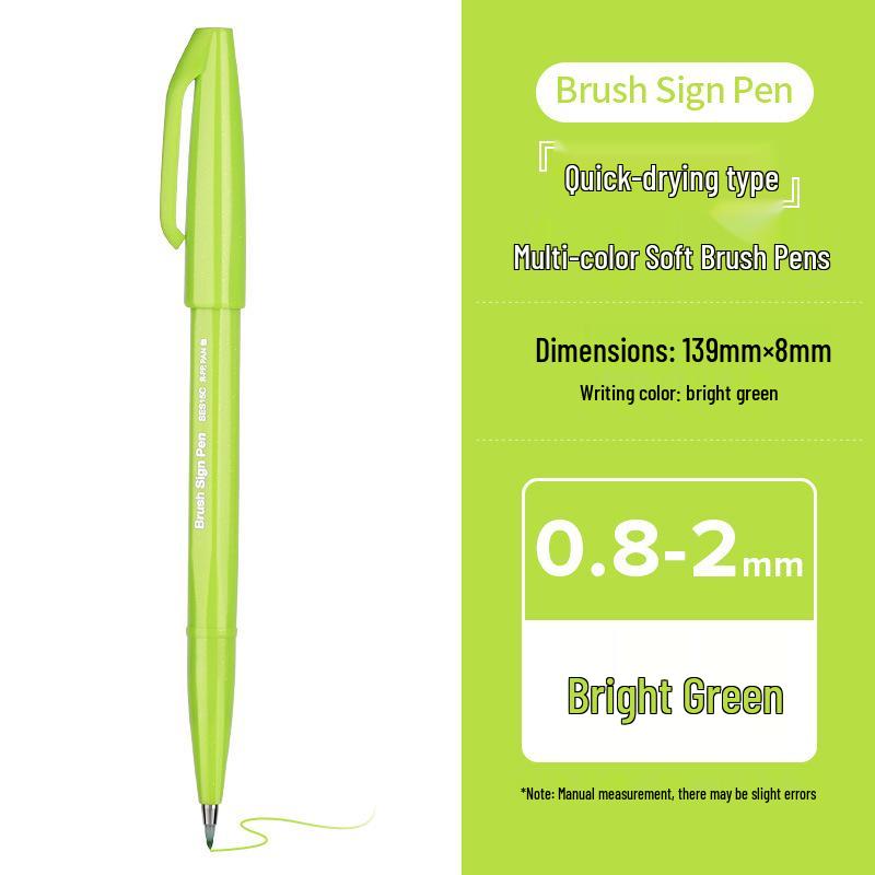 Арт-ручка Pentel Touch с мягким наконечником - SES15, Яркие цвета для рисования и шрифтов в планировщике.