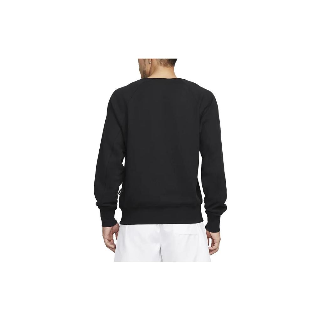 Nike Спортивная одежда Air French Terry Crewneck (Азия) Черная/черная мужская уличная одежда DV9830-010