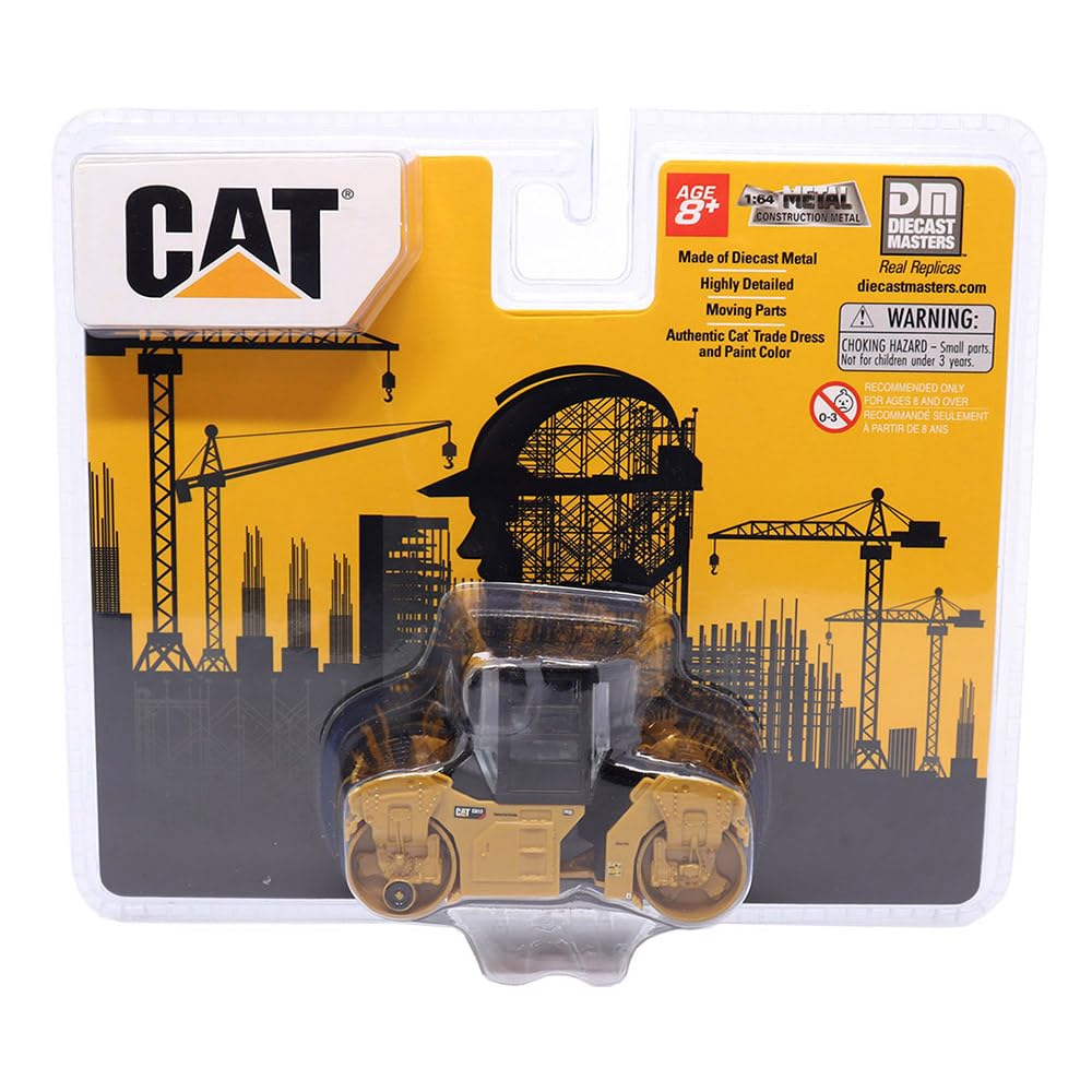DIECAST MASTERS Caterpillar CAT Тандемный вибрационный каток с кабиной Завершенный продукт DM84641CS 1/64 CB-13