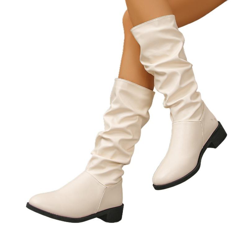 Fashion Heeled Women Elegant Fashion Long Boots 2025 Winter New Trends Woman Shoes Designer Classical Chelsea Mid Boots Dress Zapatillas