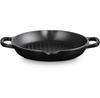 Сковорода-гриль Le Creuset из чугуна высокая круглая 25 см черная матовая (20208250000422)