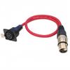 Metallic Silver 3-Pin Xlr Female Connector with Push Lock D-Type Panel Xlr Female Socket Cable Cabinet Panel Extension Cable Dmx Stage Lighting Audio