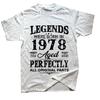 Novelty Vintage 1978 Funny 47 Years Old 47th Tee Tops Round Neck Short-Sleeve Fashion Tshirt Clothing Casual Basic T-shirts