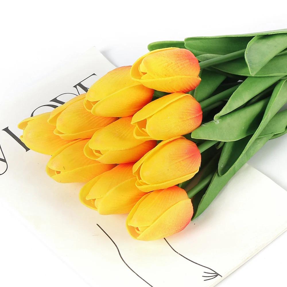 Букет из 3/5 искусственных тюльпанов, 29 см, из пенопласта, для украшения сада и свадьбы, для домашнего декора, вазы и цветочной композиции.