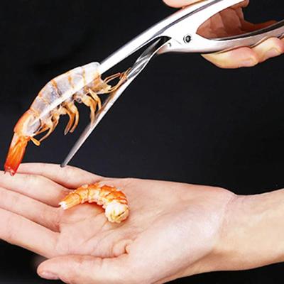 Креветкочистка из нержавеющей стали для креветок, зажим для раковин креветок, кухонные принадлежности для морепродуктов 20,4*6,2 см
