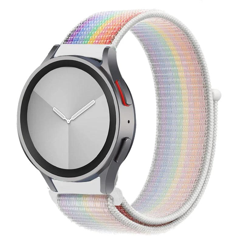 Nylon Loop Band For Samsung Galaxy Watch 6/5/pro/4/Classic/active 2 43-47-44mm 20mm/22mm Sport Bracelet Huawei Gt 4/2/e/3 Strap