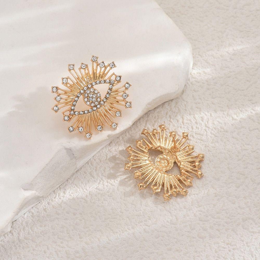 Серьги-звездочки, серьги-солнышки, серьги-сердечки, роскошные серьги-пусеты со стразами, ювелирные изделия