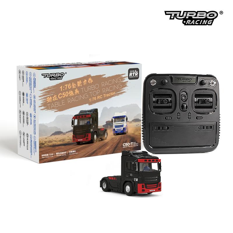 Turbo Racing C50-T 1:76 C50 Remote Control Truck Simulated Vehicle Lights and Horn RTR Version Toy Car