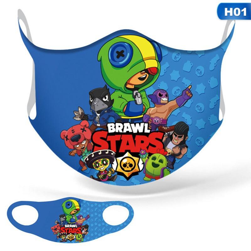 Игры Brawl Stars Leon 3D печать унисекс Пылезащитная маска модные ветрозащитные уличные забавные маски для рта
