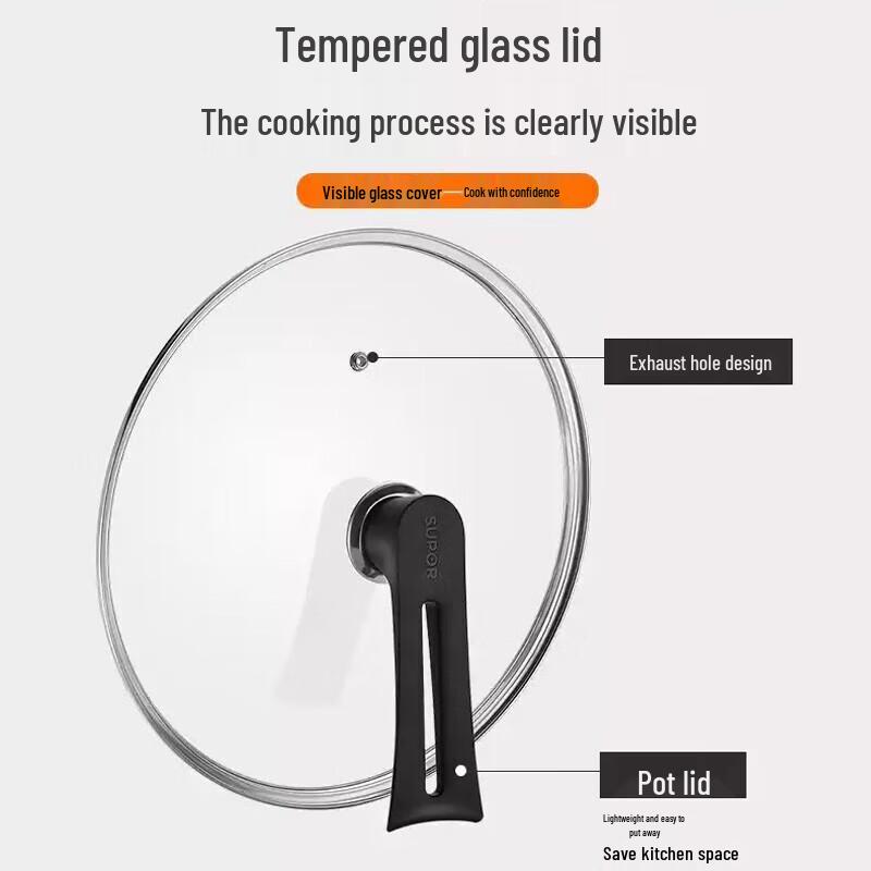 SUPOR 32cm True Non-Rust Cast Iron Wok