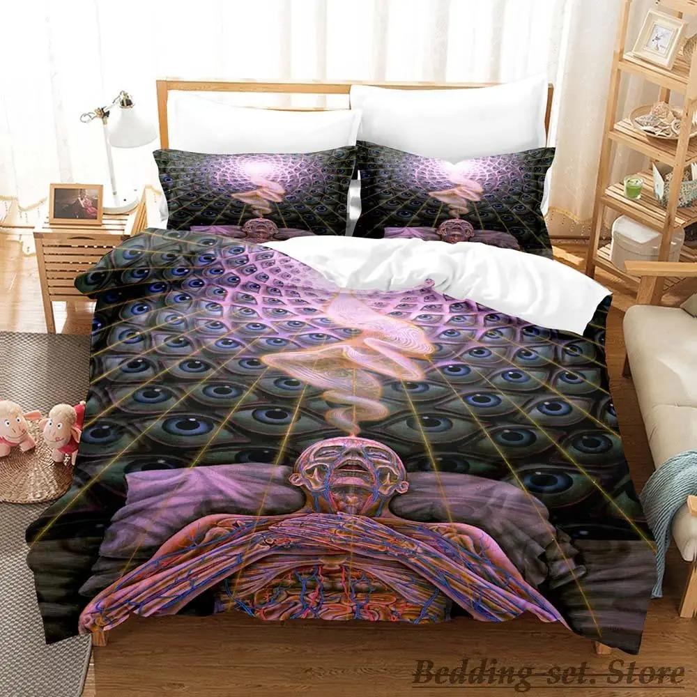Новый комплект постельного белья Alex Grey Single Twin Full Queen King Size Bed Set Adult Kid Bedroom Duvetcover Sets Anime Parure de lit Bed