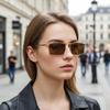 Rectangular Small Frame Sunglasses - Business, Fashion, Retro Style - Uv-protective Sunglasses2540