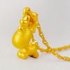 Yi Hua Gold Christmas Plum Blossom Reindeer Pendant Necklace for Men, Women, & Children
