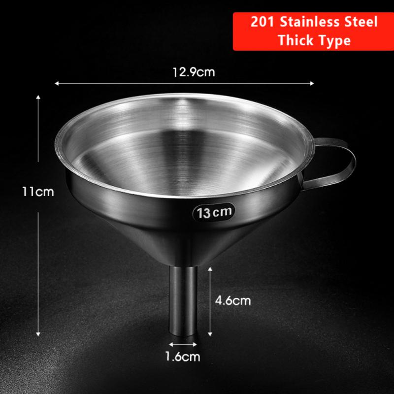 Stainless Steel Funnel Kitchen Oil Liquid Funnel Metal Funnel with Detachable Filter Wide Mouth Funnel for Canning Kitchen Tools