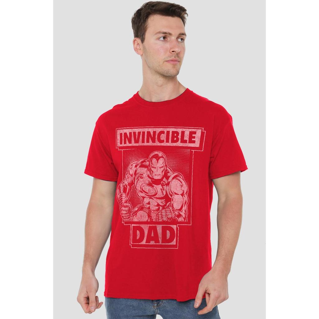 Iron Man Mens Invincible Dad Fathers Day T-Shirt