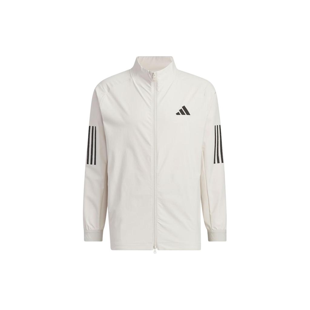 adidas 4-сторонняя эластичная куртка с цветными блоками, ретро-спортивная куртка для гольфа с воротником-стойкой и длинным рукавом, мужская куртка с фосфорно-коричневым оттенком IN6596