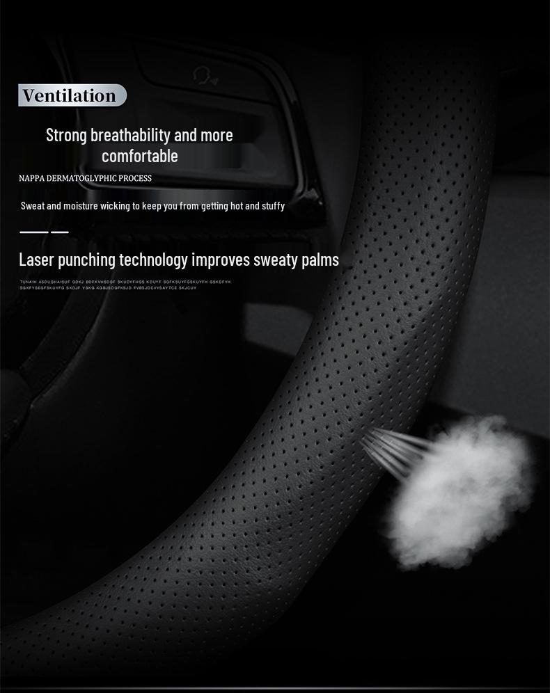 Genuine Leather Steering Wheel Cover for Wuling Hongguang/Rongguang/Starlight Journey/Capgemini
