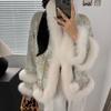 New Fur Chinese Style Real Fur Fox Fur Coat Goose Down Jacket Retro Fashion Women's Short Style Slimming