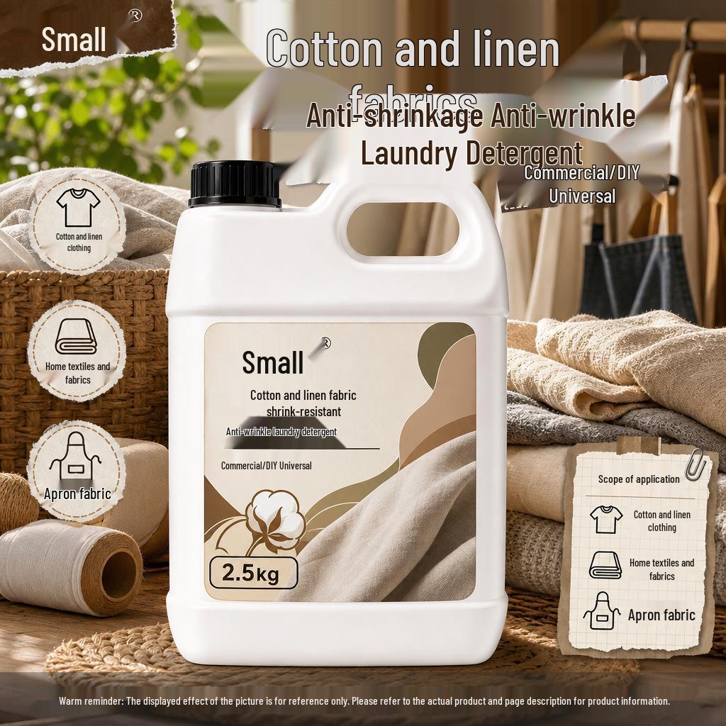 Cotton & Linen Anti-Shrink/Anti-Wrinkle Fabric Stain Remover for Clothes & Bedding