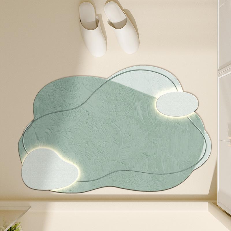 New Bathroom Absorbent Mat Light Luxury Advanced Sense Non-slip Mat Toilet Toilet Door Quick Drying Mat