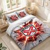 Bedding Set 1 Duvet Cover 2 Pillowcases Fulham Football Print Bedroom Home Decoration