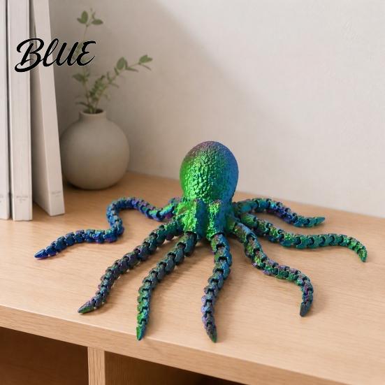 Уникальный Декор для Дома 3D Печатный Осьминог Морское Животное Игрушка-Антистресс Гибкая Сочлененная Фигурка Щупальца Пластиковое Настольное Украшение с Подвижными Сочленениями для