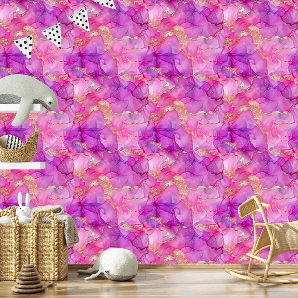 Ink violet, powder pink and purple wallpaper 50x1000