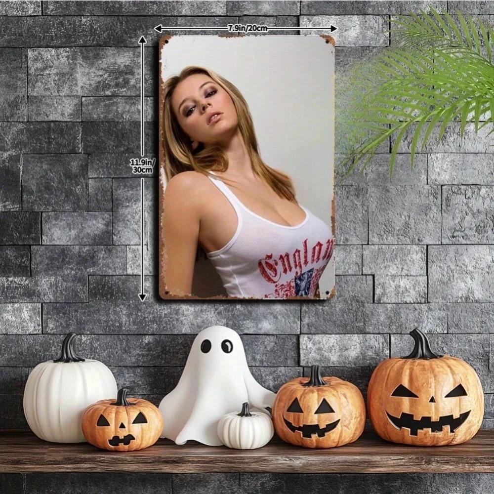 Винтажный Ретро Металлический Постер Пин-ап Девушка - Сексуальное Бикини Тяжелый Железный Настенный Арт для Мужской Пещеры Бара Внутренний Наружный Декор