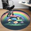 1pc Mushroom Snail Office Round Area Rug, Under Office Chairs Bedroom Living Room Home Decor, Room Deco, Available in Various Sizes 166
