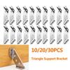 10/20/30Pcs Corner Braces Joint Stainless Steel Angle Code Corner Bracket Trapeziform Angle Code Shelf Support Fastener Brackets